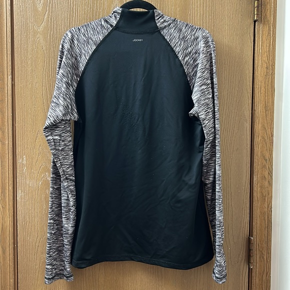 Jockey Black/White Athletic Quarter Zip - Picture 3 of 4
